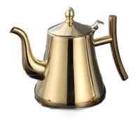 Cpolebev Tea Pot with Filter Thicker Stainless Steel Water Kettle For Hotel Restaurant Induction Cooker Coffee Kettle Gold 1L