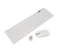 Cpolebev Teclado InaláMbrico Delgado + Juego de Mouse óPtico InaláMbrico para PC y Computadora PortáTil