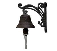 Cpolebev Timbre Antiguo de Jardín Vintage, Timbre de Metal Montado en la Pared de Hierro Fundido Grande Vintage, Adecuado para Decoración de Granja,C