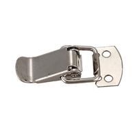 Cpolebev Tono de plata Pestillo de recto cerrojo de traccion de palanca de metal 1.6 "