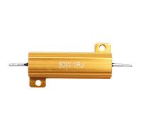 Cpolebev Tono dorado Resistencia de aluminio de alambre bobinado de macho de tornillo 1 Ohm 5% 50 vatios