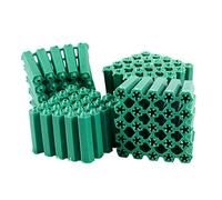 Cpolebev Tornillos de Montaje Verde Taco de PláStico Antideslizante de 6 Mm 100 Piezas