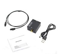 Cpolebev Toslink coaxial Digital a analogico Adaptador convertidor de Audio L/R 3.5 mm