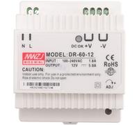 Cpolebev Transformador -60-12 Fuente de AlimentacióN de Riel DIN Industrial de 12 Voltios y 5 Amperios Fuente de AlimentacióN de 220 V CA una 12 V CC (12 V)