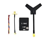 Cpolebev Transmisor de Audio y Video FPV de 3,3 G y 3 W VTX de 16 Canales para Dron RC FPV de Alcance