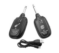 Cpolebev Transmisor InaláMbrico PortáTil para Guitarra y Receptor de Amplificador InaláMbrico de TransmisióN de Audio BateríA Incorporada para Bajo de Guitarra