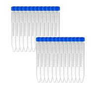 Cpolebev Tubos CóNicos para CentríFuga de 15 Ml, 100 Tubos de Ensayo de PláStico EstéRiles con Tapones de Rosca, Recipiente de Polipropileno