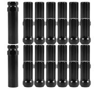 Cpolebev Tuercas de Rueda M14X1.5, 24 Piezas 14Mx1.5 7 Spline Drive Awl Tuercas de Rueda de Cono de 2 Pulgadas de Negro con 2 Llaves de Vaso