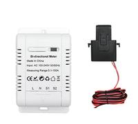 Cpolebev Tuya WiFi Inteligente Bidireccional MonofáSico Medidor de EnergíA Solar ProduccióN de EnergíA Medidor de Monitoreo de Consumo