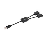 Cpolebev Type C OTG USB Macho a Dual 2.0 Hembra OTG Concentrador de 2 Puertos de Carga Divisor Y de Cable