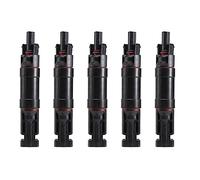 Cpolebev Uds Conector Solar con Diodo Conector PV Impermeable DC1000V 20A IP67 PPO Macho Conector Hembra