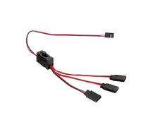 Cpolebev Uds RC Servo ExtensióN 1 una 3 y Cable de Alambre Interruptor de AlimentacióN de Control de Luz LED para Modelo JR Futaba RC