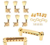 Cpolebev un Set de Cuerda de SillíN Tune-O- Puente y Cordal para Guitarra EléCtrica Gb Lp Estilo