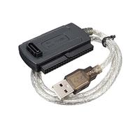 Cpolebev USB 2.0 Macho una IDE 2.5 Pulgadas 3.5 Pulgadas Cable Adaptador Convertidor Disco Duro HDD Negro