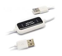 Cpolebev USB 2.0 Smart KM Link PC una PC Teclado RatóN Compartir SincronizacióN Enlace de Datos Cable de ExtensióN USB Transferencia de Archivos de Datos Interruptor USB