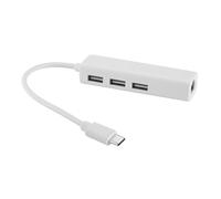 Cpolebev USB-C USB 3.1 Tipo C a USB RJ45 Ethernet LAN Adaptador Hub Cable para PC