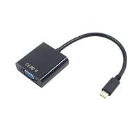 Cpolebev USB-C USB3.1 Tipo-C aplicable a Cable Adaptador VGA Macho a VGA Hembra Convertidor de Transferencia de Video 1080P Adecuado para 12 Pulgadas
