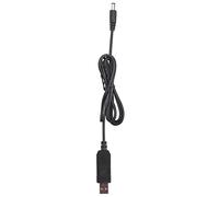 Cpolebev USB DC 5V a DC 12V 2.1mm X 5.5mm Modulo convertidor CC Barril Enchufe Macho Conector Enchufe del Cable de alimentacion, Cable USB a CC -1M (5V a DC 12V)