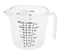 Cpolebev Utensilios para Hornear Vaso Medidor de PláStico Graduado de Doble Cara con Cilindro Graduado Cilindro Medidor 600 Ml