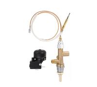 Cpolebev VáLvula Control Calentador Gas para Patio,Sensor Termopar,Perilla Interruptor Descarga,Control Fuego Propano Lpg,Conjunto Puerto Piloto Seguridad