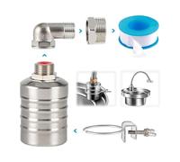 Cpolebev Válvula de Flotador, Válvula de Flotador de Agua de 1/2 Pulgada A 3/4 Pulgada, Válvula de Flotador de Control de de Agua Completamente Automática de Acero Inoxidable 304