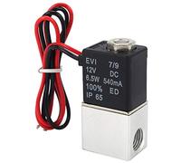 Cpolebev VáLvula Solenoide DC12V VáLvulas NeumáTicas de AccióN Directa, Normalmente Cerradas, 1/4 Pulgada., 2 VíAs para Agua, Aire, Gas