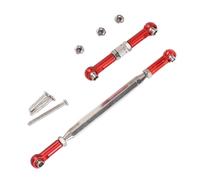 Cpolebev Varilla de DireccióN Ajustable de Metal Servo Link Varilla de TraccióN para MN D90 D99 MN-90-45 1/12 RC Car Crawler, Rojo