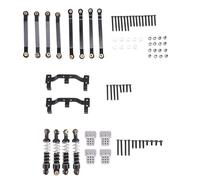 Cpolebev Varillas de TraccióN de Chasis de Metal Amortiguador de Montaje de Enlace de SuspensióN para MN D90 D91 D99 MN99S 1/12 RC Car Piezas de ActualizacióN, Negro