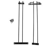 Cpolebev Vasos Grandes Estante para Colgar Copas de Vino Debajo del Gabinete Barra de Cocina Almacenamiento Hierro Negro 17 Pulgadas Juego de 2