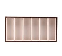 Cpolebev Vitrina de 6 Anteojos, Caja de Almacenamiento de Gafas de Sol, Gafas, Soporte de Bandeja de ExhibicióN, Bandeja de JoyeríA, Franela Superior Interior.