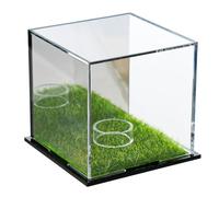 Cpolebev Vitrina para Pelotas de Golf, Vitrina Cuadrada para Pelotas de Golf, Caja Conmemorativa, Caja de Almacenamiento con Espejo de Acrílico