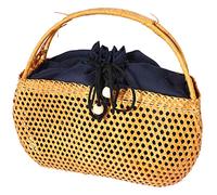 Cpolebev Women Bolsas De Bambú Bohemio Mujer Verano Playa Bolso Señora Vintage Ratán De Punto Bolsa Hecha a Mano Tejida Cesta Tote Tote