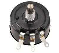 Cpolebev WX050 10K ohm 5W 6mm Potenciometros de bobinado alambre de rotacion de eje redondo Negro + Plata