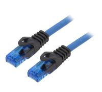 CPP005 Patch cord U/UTP 6a alambre Cu azul 5m 24AWG irradiante LOGILINK