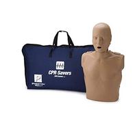 CPR Savers Prestan - Maniquí profesional de entrenamiento de RCP para adultos con monitor de retroalimentación AHA 2019, piel oscura, PP-AM-100M-DS