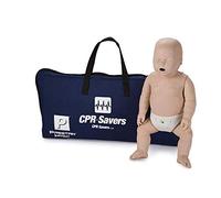 CPR Savers Prestan - Maniquí profesional de entrenamiento de RCP para bebés con monitor de retroalimentación AHA 2019, piel media, PP-IM-100M-MS