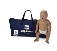 CPR Savers Prestan - Maniquí profesional de entrenamiento de RCP para bebés con monitor de retroalimentación AHA 2019, piel oscura, PP-IM-100M-DS
