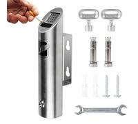 CPROSP 1 Pcs Cenicero de Pared Exterior 28.5*6.5cm, Cenicero de Pared Pequeño Acero Inoxidable, con Cerradura, para Jardines, Villas, Restaurantes, Antiolor y Fácil de Limpiar con llave dinamométrica