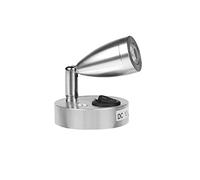 CPROSP 1 Unidad 3W 12V Luz de Lectura, Luz Cálida, Lámpara Foco de Pared Interior con Interruptor 180° Flexible, para Barco Coche Caravana Autocaravana Camper Yate Furgoneta