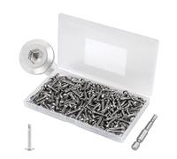 CPROSP 150 PCS Tornillos Roscachapas Cabeza Plana M5.5 * 25 mm Esagono Incassato, Tornillos Autorroscantes para Metal Cabeza Plana con Casete, Para Fijación en Metal y Madera