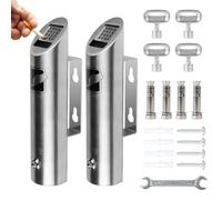 CPROSP 2 Pcs Cenicero de Pared Exterior 28.5*6.5cm, Cenicero de Pared Pequeño Acero Inoxidable, con Cerradura, para Jardines, Villas, Restaurantes, Antiolor y Fácil de Limpiar con llave dinamométrica
