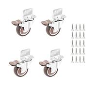 CPROSP 4 Redas para Cuna Ruedas con Freno en L φ25mm, Ruedas para Cuna de Bebe, Soporte Hasta 30KG, Ruedas Giratorias Silencio, Apto para Muebles, Soportes de Flores, Cunas