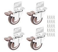 CPROSP 4 Redas para Cuna Ruedas con Freno en L φ38mm, Ruedas para Cuna de Bebe, Soporte Hasta 45KG, Ruedas Giratorias Silencio, Apto para Muebles, Soportes de Flores, Cunas