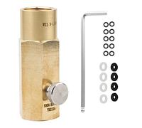 CPROSP Adaptador de Conector de CO2 para Adaptar Botellas Grandes a Recipientes Pequeños, Conector de CO2 de la Botella de Soda para Llenar W21.8 a G1 / 2 Cilindro