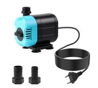 CPROSP Bomba de Agua Sumergible (1200 L/H, 15W), Bomba de Agua para Acuario, Elevación Máxima: 1,3 m, con Cable de 1,5m e 2 Boquillas, para Fuente, Acuario, Jardín, Estanque