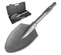 CPROSP Martillo Demoledor 30 mm, Pala Profesional con Eje Hexagonal, Cincel pala Puntiagudo SDS HEX 135 x 440 mm, Pala para Asfalto, Azada, Ideal para Remover Tierra Dura Arcilla y Cemento Muebles
