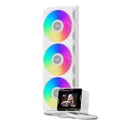 CPS GT360M ARGB Display WH, Raffreddamento AIO per CPU TDP 300W con Schermo IPS da 2,8 Pollici, Sistema di Raffreddamento a Liquido con 3 Ventole PWM ARGB, per Intel LGA 1851/1700/1200 e AMD AM5/AM4