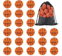 Cptoion 24 mini pelotas de baloncesto, 4 cm, mini pelotas de baloncesto, pelotas de estrés para niños, fiesta, regalo, escuela, carnaval, recompensas