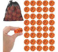 Cptoion 40 mini pelotas de baloncesto de 4 cm, pequeñas pelotas de estrés de baloncesto, pelotas de estrés para niños, escuela, carnaval, recompensas, cumpleaños, fiestas, regalo