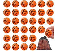 Cptoion Mini pelotas de baloncesto para el estrés, 30 unidades, mini pelotas de baloncesto para niños, pelotas de baloncesto de 4 cm, pelotas de estrés pequeñas para cumpleaños, fiestas, regalos,
